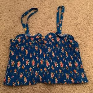 Blue Cami Crop Top